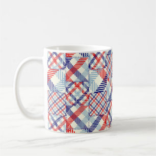 Nahtloses Hintergrundmuster. Patchworkmuster  Kaffeetasse
