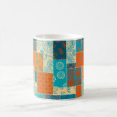 Nahtloses Hintergrundmuster. Patchworkmuster Kaffeetasse (Mittel)