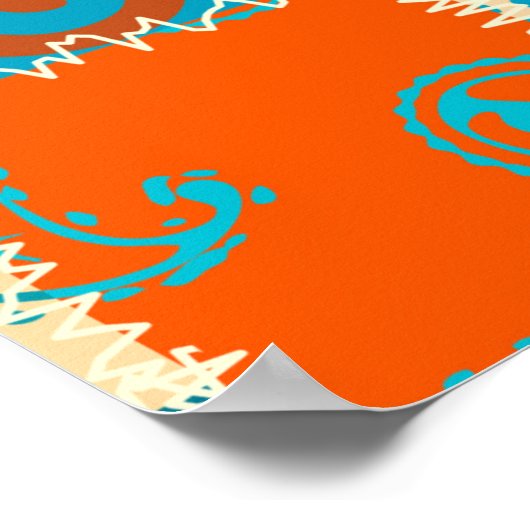 Nahtloses Hintergrundmuster. Patchworkmuster Poster (Ecke)