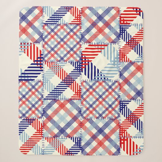 Nahtloses Hintergrundmuster. Patchworkmuster Sherpadecke (Vorderseite)