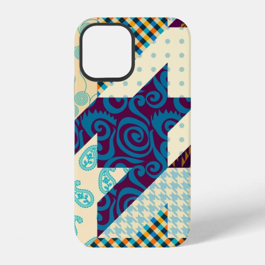 Nahtloses Hintergrundmuster. Patchworkmuster. Vi iPhone Hülle (Rückseite)