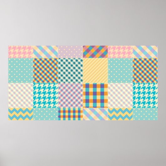 Nahtloses Hintergrundmuster. Spinnstoffkrug Poster (Vorne)