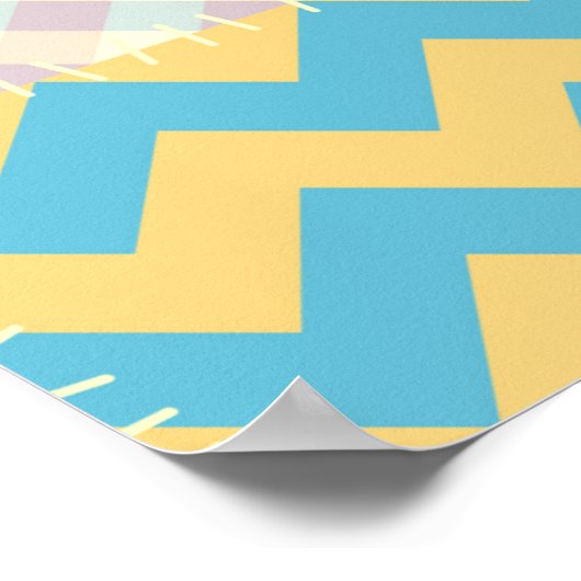 Nahtloses Hintergrundmuster. Spinnstoffkrug Poster (Ecke)