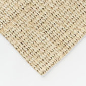 Nahtloses Holz Muster & Jute Textur Benutzerdefini Fleecedecke (Ecke)