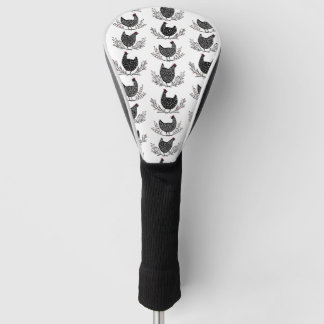 Nahtloses Hühnermuster Golf Headcover