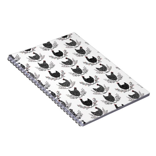 Nahtloses Hühnermuster Notizblock (Rechte Seite)