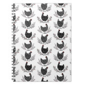 Nahtloses Hühnermuster Notizblock (Vorderseite)
