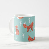 Nahtloses Illustrationsmuster mit süßem orangefarb Kaffeetasse (Vorderseite Links)