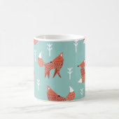 Nahtloses Illustrationsmuster mit süßem orangefarb Kaffeetasse (Mittel)