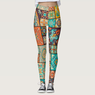 Nahtloses islamisches, arabisches Fliesenmuster. Leggings
