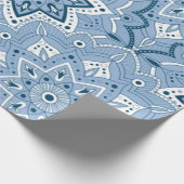 Nahtloses islamisches Blau Geschenkpapier (Ecke)