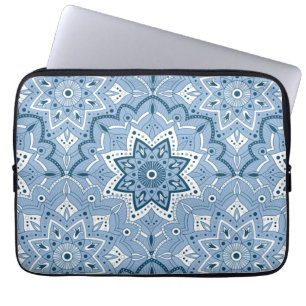 Nahtloses islamisches Blau Laptopschutzhülle