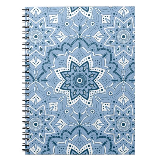 Nahtloses islamisches Blau Notizblock (Vorderseite)