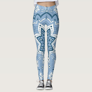 Nahtloses islamisches farbenfrohes Blau Leggings