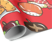 nahtloses japanisches Lebensmittelmuster Geschenkpapier (Rolleneckpunkt)