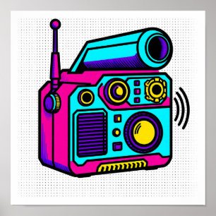 Nahtloses Kachel-Pop-Art-Block-Gewebe und -Verpack Poster