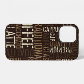 Nahtloses Kaffeererlebnismuster iPhone Hülle (Rückseite (Horizontal))