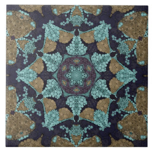 Nahtloses Kaleidoskop-Mosaik-Ornament afrikanisch Fliese