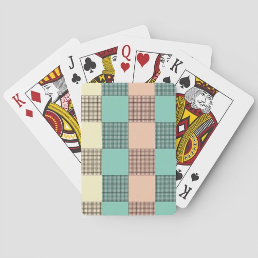 Nahtloses Karomuster Spielkarten (Rückseite)