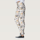 Nahtloses Kawaii Niedlich Cats Muster Leggings (Links)