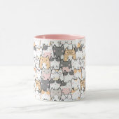 Nahtloses Kawaii Niedlich Cats Muster Tasse (Zentrum)