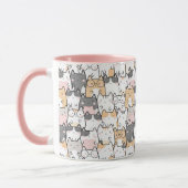 Nahtloses Kawaii Niedlich Cats Muster Tasse (Links)