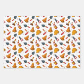 Nahtloses Konstruktionsmuster Geschenkpapier Set (Vorderseite)