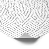 Nahtloses kosmisches Muster: Labyrinthartiges Lase Poster (Ecke)