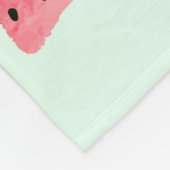 Nahtloses Krokodilmuster mit Wassermelonen-Scheibe Fleecedecke (Ecke)