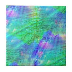 nahtloses Kunsthintergrund-Aquarellblau, grün Fliese