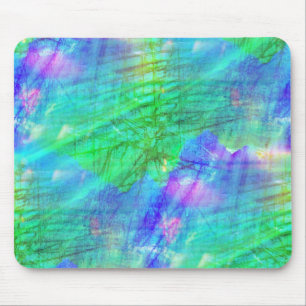nahtloses Kunsthintergrund-Aquarellblau, grün Mousepad