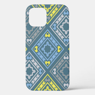 Nahtloses Kunstmuster. Volkskunstmotiv. Vintage ge iPhone 12 Hülle