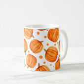 Nahtloses Kürbismuster Kaffeetasse (VorderseiteRechts)