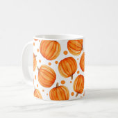 Nahtloses Kürbismuster Kaffeetasse (Vorderseite Links)