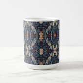 Nahtloses Leaf-Muster mit strahlendem Hirsch Verwandlungstasse (Zentrum)