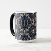 Nahtloses Leaf-Muster mit strahlendem Hirsch Verwandlungstasse (Vorderseite Links)