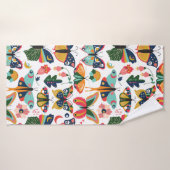 Nahtloses, leichtes Wallpaper-Muster mit Boho Sty Badehandtuch (Badehandtuch)