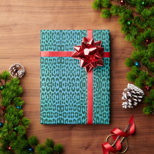 Nahtloses Leopard-Geometrie-Dekorationsmuster Geschenkpapier (Feiertagsgeschenk)