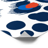 Nahtloses Leopardenhautmuster. Vintag. Poster (Ecke)