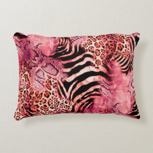 Nahtloses Leopardenmuster, abstrakter Zebra. Leopa Dekokissen