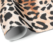 Nahtloses Leopardenmuster, afrikanischer Tierdruck Geschenkpapier (Rolleneckpunkt)
