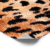 Nahtloses Leopardenmuster, afrikanischer Tierdruck Poster (Ecke)