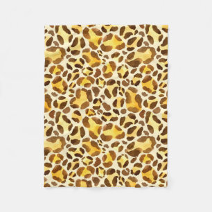Nahtloses Leopardenmuster Fleecedecke