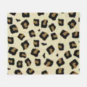 Nahtloses Leopardenmuster Fleecedecke (Vorderseite (Horizontal))