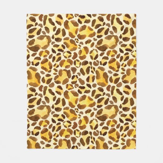 Nahtloses Leopardenmuster Fleecedecke (Vorderseite)