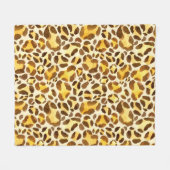 Nahtloses Leopardenmuster Fleecedecke (Vorderseite (Horizontal))