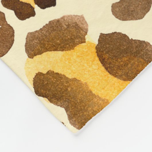 Nahtloses Leopardenmuster Fleecedecke (Ecke)