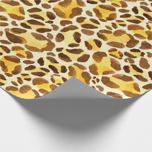 Nahtloses Leopardenmuster Geschenkpapier (Ecke)