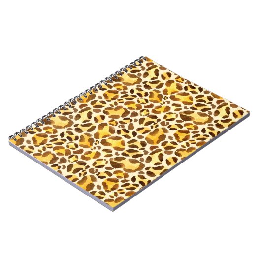 Nahtloses Leopardenmuster Notizblock (Linke Seite)