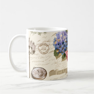 Nahtloses Londoner Vintages Ambiente mit Retroauto Kaffeetasse